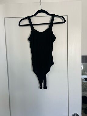 SET Active Black Ribbed Bodysuit